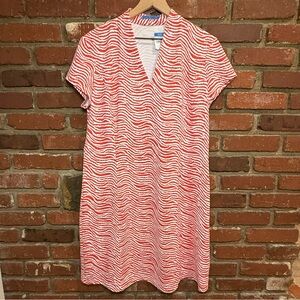 J. McLaughlin women's Ivana Shirt Dress‎ Coral White sz XL NWT $228 resortwear